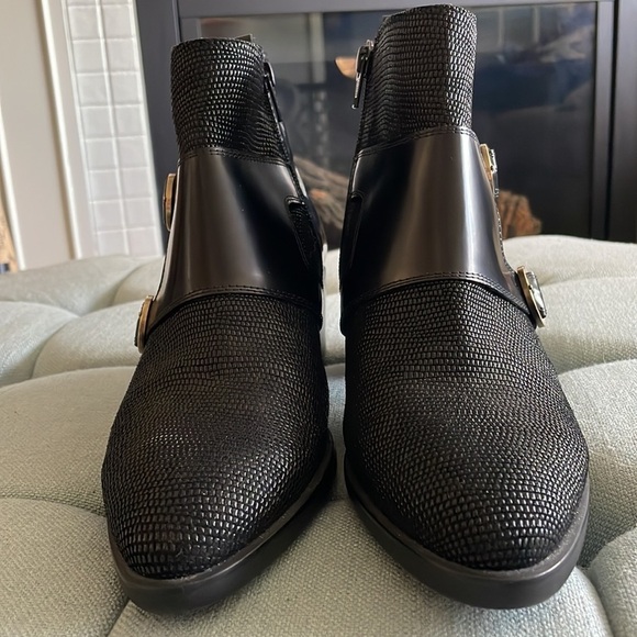 Hispanitas Black Leather Ankle Boots - Picture 4 of 16